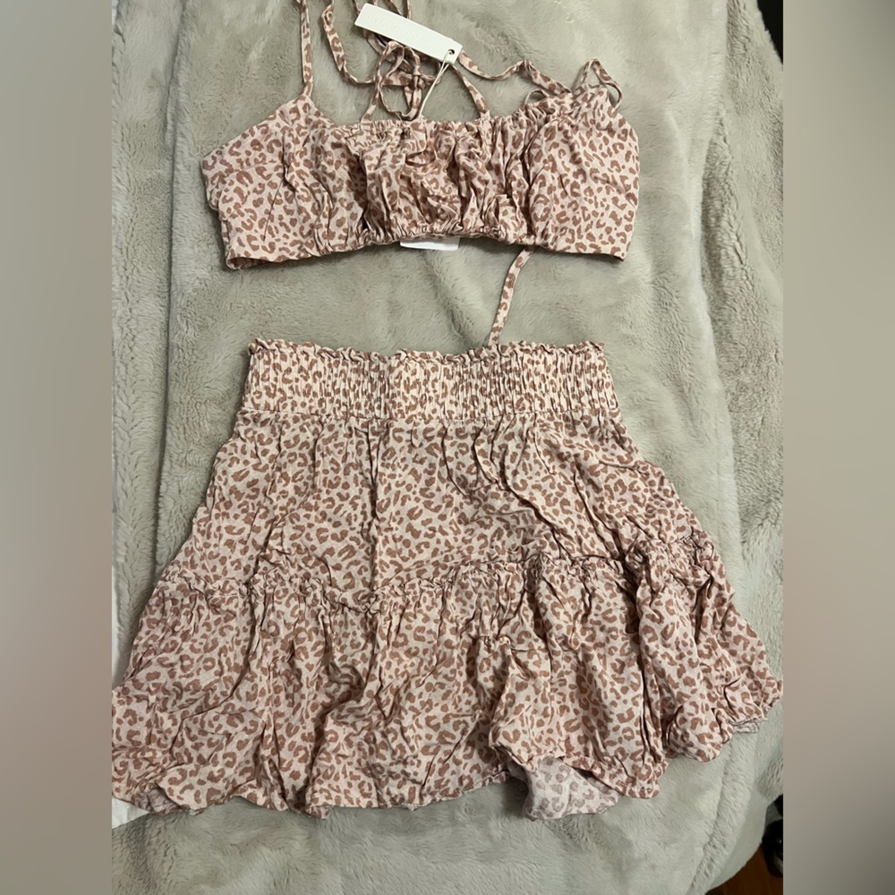 Leopard Print Two-Piece Set